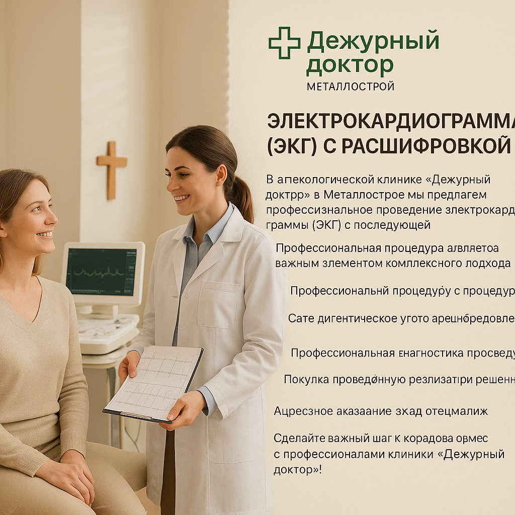 Электрокардиограмма (ЭКГ) с расшифровкой